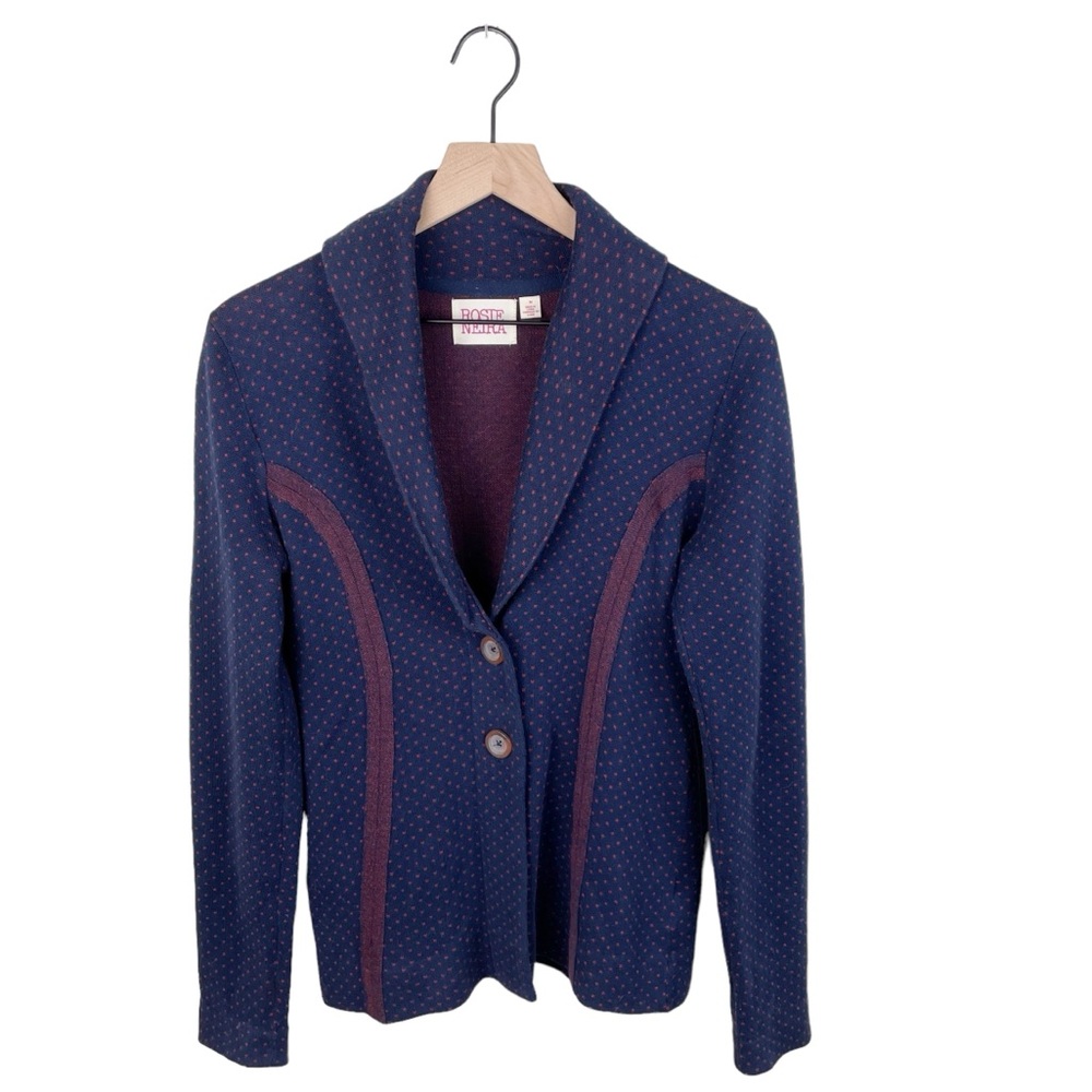 Anthropologie Rosie Neira Dotted Knit Sweater Blazer Medium ASO Vampire Diaries
